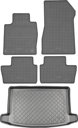 OEM Juego De Alfombrillas De Goma Para Coche Y Alfombrilla Para Maletero Para Nissan Juke Ii F16 Suv (5 Puertas) Desde Septiembre De 2019