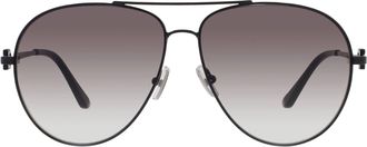 Ferragamo Ferragamo Grey Pilot Mens Sunglasses SF269S 001 61