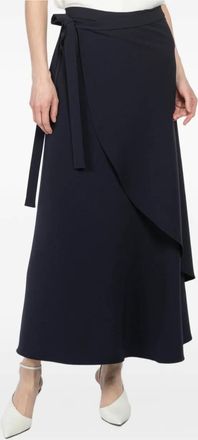 Peter Cohen wrap-style maxi skirt - Blauw