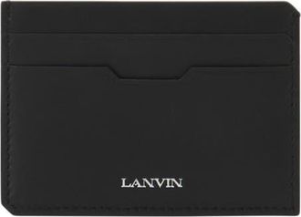 Lanvin Compagnon Leather Cardholder in Black at Nordstrom