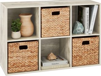 Best Choice Products 6-Cube Bookshelf, 11in Display Storage System, Organizer w/ Removable Back Panels