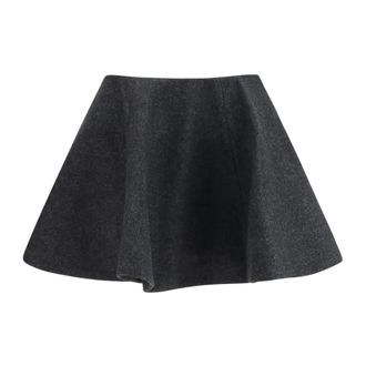 Ganni Minifalda de mezcla de lana - Skirts - Mujer - Gris - M