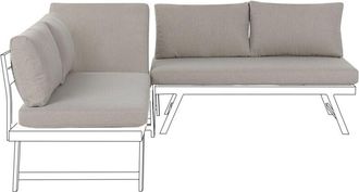 Beliani Outdoor Cushion Cover Set COCCORINO Taupe