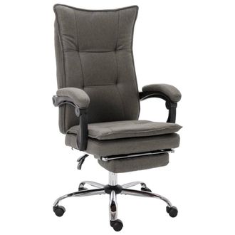 vidaXL Silla De Oficina De Tela Gris Vidaxl