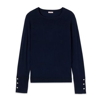 Oltre Maglia con dettaglio bottoni - - Knitwear - Donna - Blu - S