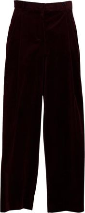 Max Mara Pantalones Anchos - Trousers - Mujer - Rojo - 2XS