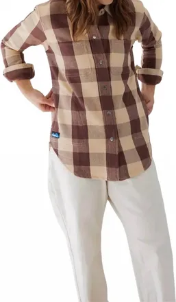 Kavu Wren Flannel Shacket In Ground Cover