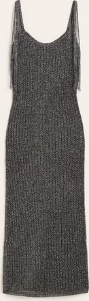 H&M Glitzerndes Kleid aus Pointellestrick - Grau