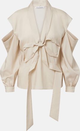 Acne Studios Bow-detail cutout blouse