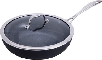 J.A. Henckels International Capri Ceramic 11-inch Aluminum Ceramic Nonstick Perfect Pan with Lid