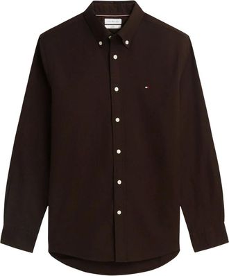 Tommy Hilfiger Flex Regular Fit Flanellen Shirt - Heren - Overhemden - Bruin - Maat: S Flanel