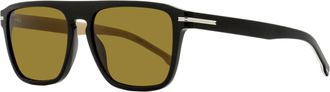 BOSS Boss Mens Flat Top Sunglasses B1599/S 80770 Black/Biege 56mm