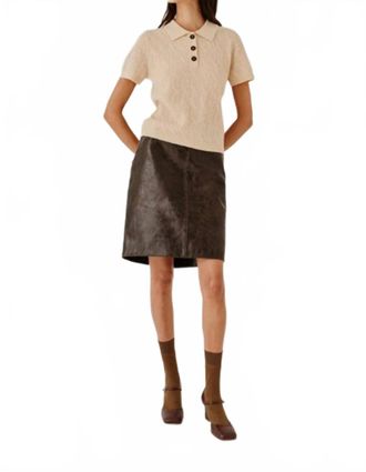 The Garment Como Cable Mini Polo In Macadamia