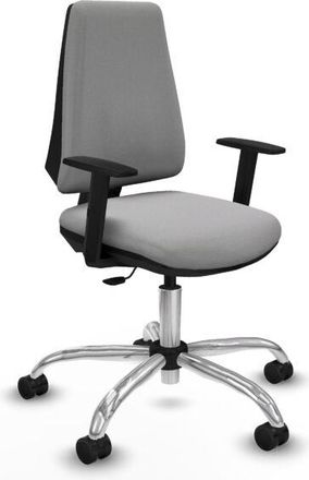 Piqueras y Crespo Elche Cp Bali Gris Claro Brazos 1d Base Cromada Ruedas Nailon 65mm