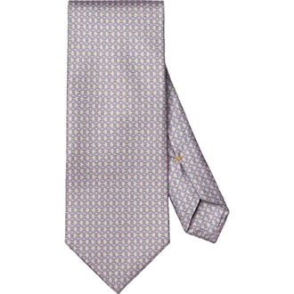 Eton Chain Pattern Silk Tie in Medium Pink at Nordstrom