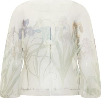 Alberta Ferretti Multicolor Floral Boat Neck Top
