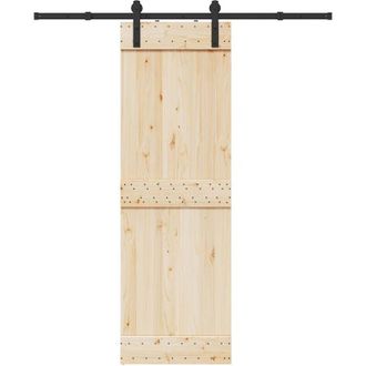 vidaXL Kit De Herrajes Para Puertas Correderas Acero Negro 183 Cm Vidaxl