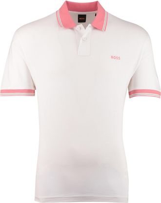 HUGO BOSS BOSS Orange Pe Blocks poloshirt korte mouw wit