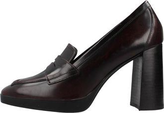 Geox D Teulada - Dames - Loafers - Rood - 40 EU - Leer - Schoenen
