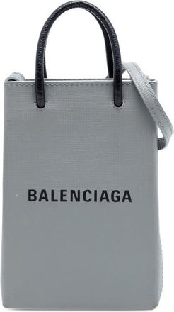 Balenciaga Pre-owned Balenciaga Mini Calfskin Logo Shopping Phone Holder Ladies 48VGOPE68QID1J2Y