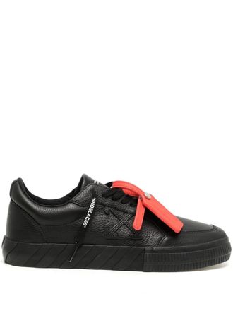 Off-white Sneakers Vulcanized in pelle - Nero