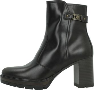 Nero Giardini Enkellaars met hak - Dames - Schoenen - Bruin - Maat: 39 EU Leer