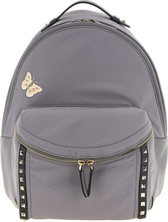 Valentino Garavani Gray Polyester Mens Backpack