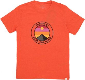 Cotopaxi Sunny Side Crew Neck Tee - Heren - T-shirts - Oranje - L - Katoen - Tops