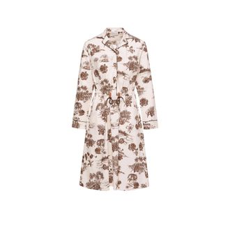 Moncler Moncler Floral Knee Length Shirt Dress, Women, White, Size: 40