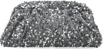 Jessica McClintock Janie Sequins Clutch in Silver at Nordstrom Rack