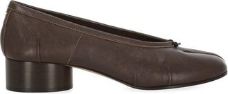 Maison Margiela Brown Tabi Bow Leather Pumps