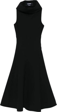 Jacquemus La Robe Triangle - Dames - Casual kleedjes - Zwart - XS - Leer - Kleedjes