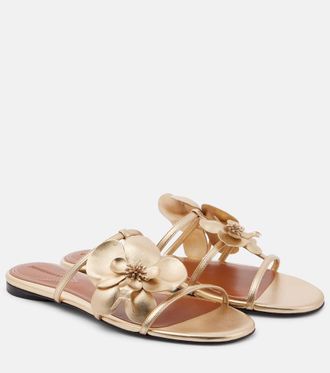 Zimmermann Orchid metallic leather sandals