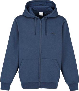 Slazenger Heren Polycotton Full Zip Hoodie (Staalblauw)