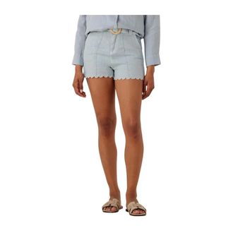 Mr Mood Dames, Korte broeken, Blauw, Maat: M Linnen