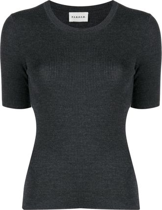 Parosh Leila geribde gebreide wollen top