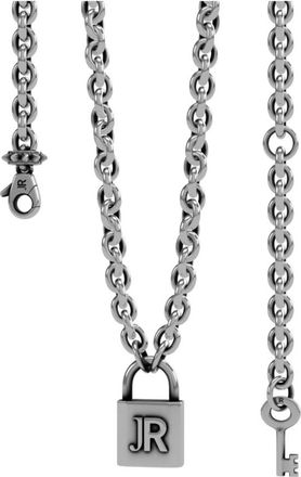 John Richmond Ketting met hangslot en sleutel - Dames - Kettingen - Grijs - ONE Size - Accessoires
