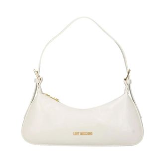 Love Moschino Shoulder Bags, female, White, Size: ONE SIZE Soft Fabric Shoulder Bag