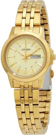Citizen Quartz Gold Dial Yellow Gold-tone Ladies Watch EQ0603-59P