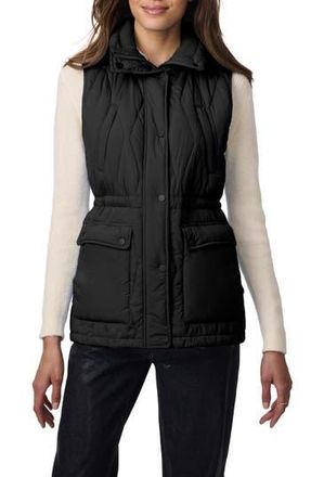 Bernardo Quilted Hooded Recycled Polyester Vest in Black at Nordstrom Rack, Size X-Small