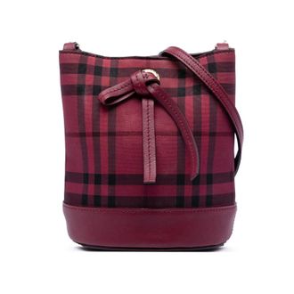Burberry Pre-owned Burberry Baby Haymarket Check Nylon Overdyed Bucket Bag Ladies YFOCCPDJ0A3YIYTH