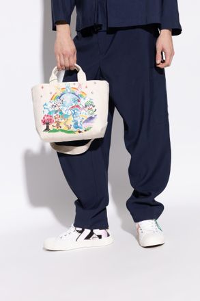 Kenzo Small Handheld Shopper Bag, Mens, Cream