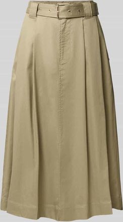 Mos Mosh Faltenrock mit G&uuml;rtel Modell Koda Billie in Beige, Gr&ouml;&szlig;e 34