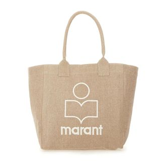 Isabel Marant Yenky Small Tote - Dames - Tassen - Beige - Maat: ONE Size Katoen