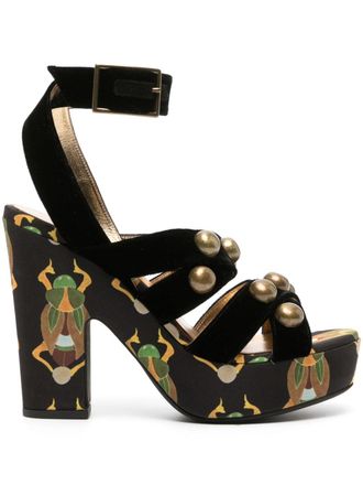 La DoubleJ Sandali con zeppa - Nero