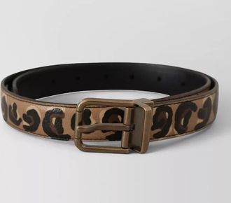 Dolce & Gabbana leopard-print leather belt