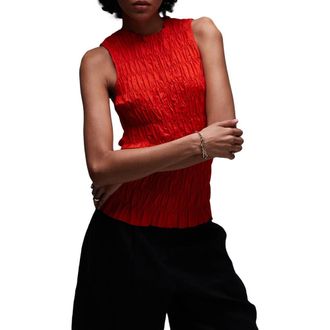 Topshop Smocked Tank in Red at Nordstrom Rack, Size 10 Us (Fits Like 10-12)