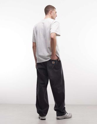 Carhartt Work in Progress Landon - Jeans ampi affusolati lavaggio nero candeggiato