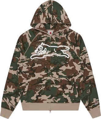 Icecream Rende Hond BOS Camo Rits Door Hood - Heren - Vesten met rits - Groen - L - Katoen - Hoodies & sweatvesten