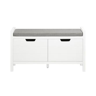 SoBuy Fsr63-ii-w Zapatero Banco Con 2 Puertas Blanco - Sobuy